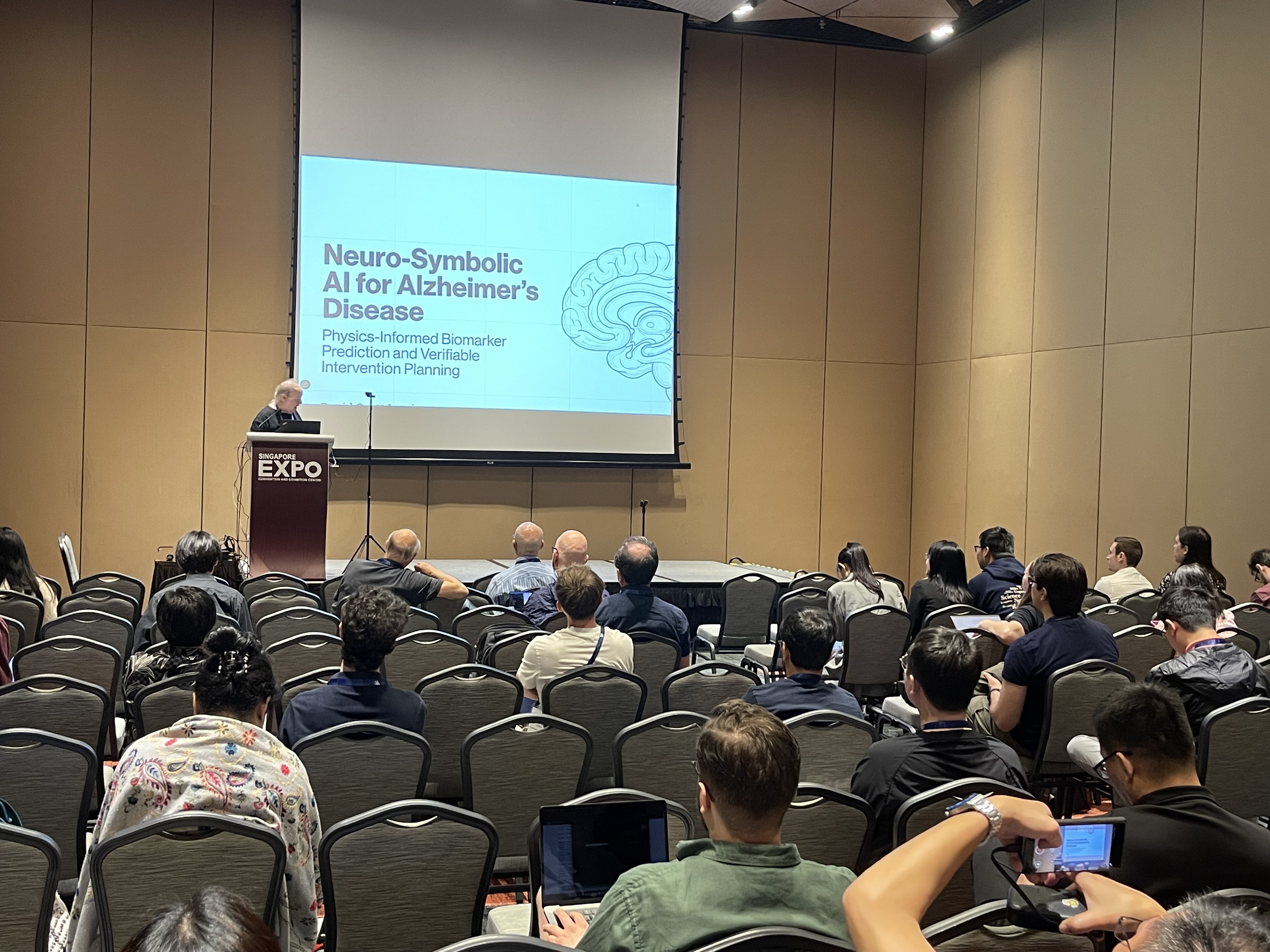 David Scott Lewis at AAAI-26 podium